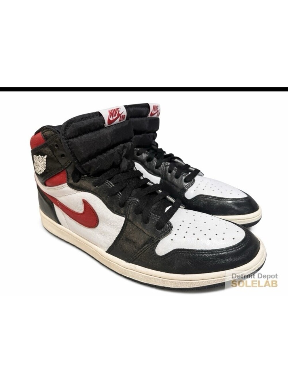 Nike Air Jordan 1 Retro High OG Bred Toe Men Size 12 555088-061 Black Red White